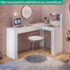Penteadeira Escrivaninha Canto Com Espelho 135x82 cm Jade Branco Fosco MOBLER