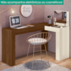 Penteadeira Escrivaninha Canto Com Espelho 135x82 cm Jade Freijo Off White MOBLER