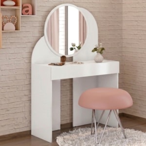 Penteadeira Espelho Camarim 90 cm Wish Branco BECHARA