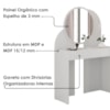 Penteadeira Espelho Camarim 90 cm Wish Branco BECHARA