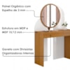 Penteadeira Espelho Camarim 90 cm Wish Naturalle Branco BECHARA