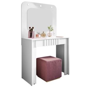 Penteadeira Espelho Camarim Rouge 90 cm Branco BECHARA