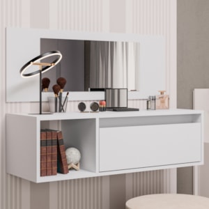 Penteadeira Suspensa 1 Porta Eva BP 90 cm Branco Eratto Moveis