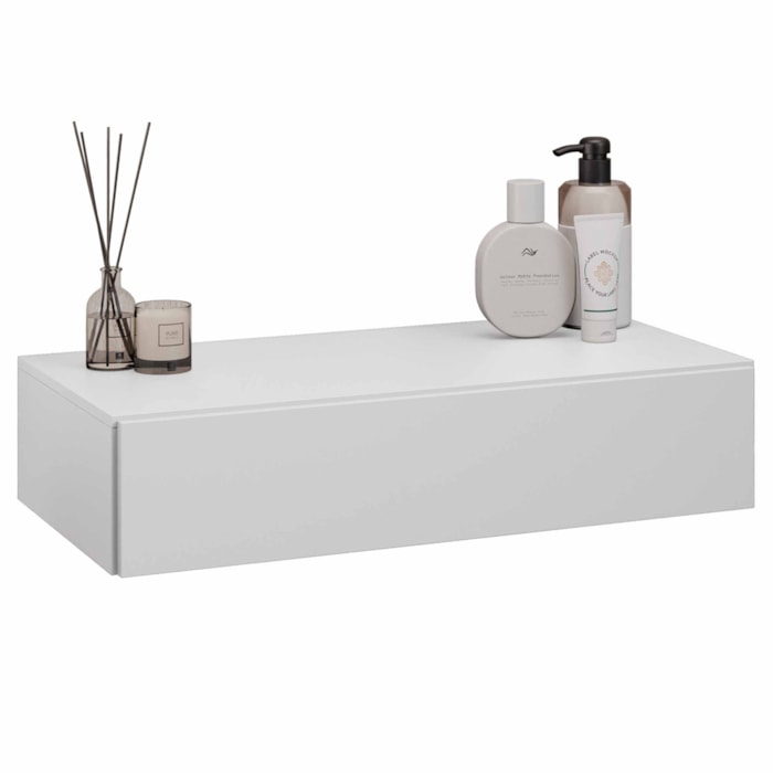 Penteadeira Suspensa Zoe BP 1 Gaveta 60 cm Branco Eratto Moveis