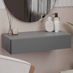 Penteadeira Suspensa Zoe BP 1 Gaveta 60 cm Grafite Eratto Moveis