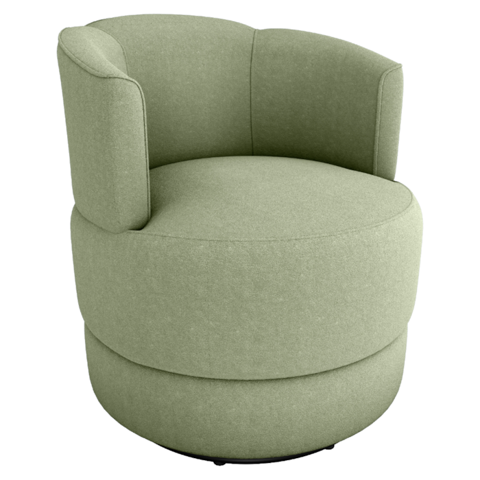 Poltrona Base Giratoria Marselha Boucle F494 Oliva Milani Store