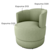 Poltrona Base Giratoria Marselha Boucle F494 Oliva Milani Store