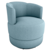 Poltrona Base Giratoria Marselha Boucle F495 Azul Milani Store