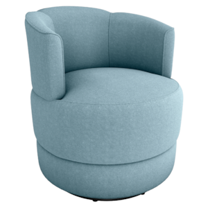 Poltrona Base Giratoria Marselha Boucle F495 Azul Milani Store