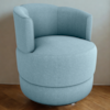 Poltrona Base Giratoria Marselha Boucle F495 Azul Milani Store