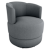 Poltrona Base Giratoria Marselha Boucle F497 Cinza Milani Store