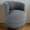 Poltrona Base Giratoria Marselha Boucle F497 Cinza Milani Store