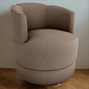 Poltrona Base Giratoria Marselha Boucle F498 Marrom Milani Store