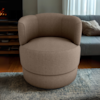 Poltrona Base Giratoria Marselha Boucle F498 Marrom Milani Store