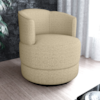 Poltrona Base Giratoria Marselha Linho Vancouver Palha Milani Store