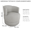 Poltrona Base Giratoria Marselha Plano Milenum F490 Palha Milani Store