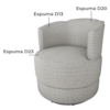 Poltrona Base Giratoria Marselha Plano Milenum F490 Palha Milani Store
