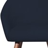 Poltrona Cadeira Decorativa Pes Madeira Adapt Veludo Azul Marinho Vazzano
