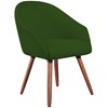 Poltrona Cadeira Decorativa Pes Madeira Adapt Veludo Verde Vazzano