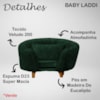 Poltrona Cama Caminha Pet Baby Laddi Veludo Verde Dvinn