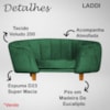 Poltrona Cama Caminha Pet Laddi Veludo Verde Dvinn