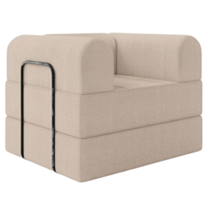 Poltrona Cama Modular 90 cm Monaco Boucle Bege VConcept