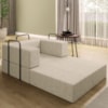Poltrona Cama Modular 90 cm Monaco Boucle Bege VConcept