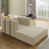 Poltrona Cama Modular 90 cm Monaco Linho Bege VConcept