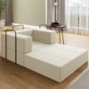 Poltrona Cama Modular 90 cm Monaco Linho Bege VConcept