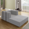 Poltrona Cama Modular 90 cm Monaco Linho Cinza VConcept
