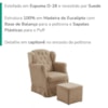 Poltrona de Amamentacao Balanco e Puff Malu Suede Bege MPassos