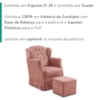Poltrona de Amamentacao Balanco e Puff Malu Suede Rose MPassos
