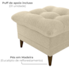 Poltrona De Amamentaçao E Puff Montreal Boucle F492 Natural Milani Store