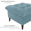 Poltrona De Amamentaçao E Puff Montreal Boucle F495 Azul Milani Store