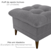 Poltrona De Amamentaçao E Puff Montreal Boucle F497 Cinza Milani Store