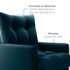 Poltrona De Amamentaçao E Puff Montreal Veludo Light Azul Milani Store