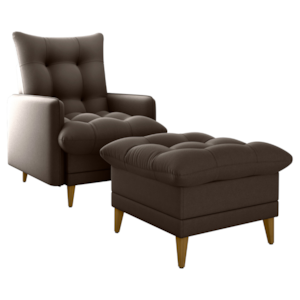 Poltrona De Amamentaçao E Puff Montreal Veludo Light Marrom Milani Store Poltrona De Amamentaçao E Puff Montreal Veludo Light Marrom Milani Store