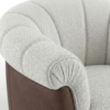 Poltrona Decorativa Alce Pes Madeira Boucle E Courino TCE 1010 TCS 721 MOLL