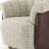 Poltrona Decorativa Alce Pes Madeira Boucle E Courino TCE 1018 TCS 721 MOLL