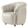 Poltrona Decorativa Alce Pes Madeira Courino TCS 725 MOLL