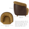 Poltrona Decorativa Alce Pes Madeira Linho Color Trend E Courino TCA 219 TCS 721 MOLL