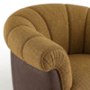 Poltrona Decorativa Alce Pes Madeira Linho Color Trend E Courino TCA 219 TCS 721 MOLL