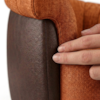 Poltrona Decorativa Alce Pes Madeira Linho Color Trend E Courino TCA 303 TCS 721 MOLL