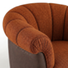 Poltrona Decorativa Alce Pes Madeira Linho Color Trend E Courino TCA 303 TCS 721 MOLL