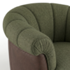 Poltrona Decorativa Alce Pes Madeira Linho Color Trend E Courino TCA 307 TCS 721 MOLL