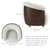 Poltrona Decorativa Alce Pes Madeira Linho E Courino TCS 701 TCS 721 MOLL