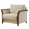 Poltrona Decorativa Ambar Braços Pes Em Madeira Boucle TCE 1010 MOLL