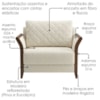Poltrona Decorativa Ambar Braços Pes Em Madeira Boucle TCE 1010 MOLL