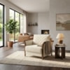 Poltrona Decorativa Ambar Braços Pes Em Madeira Boucle TCE 1010 MOLL