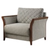 Poltrona Decorativa Ambar Braços Pes Em Madeira Boucle TCE 1018 MOLL